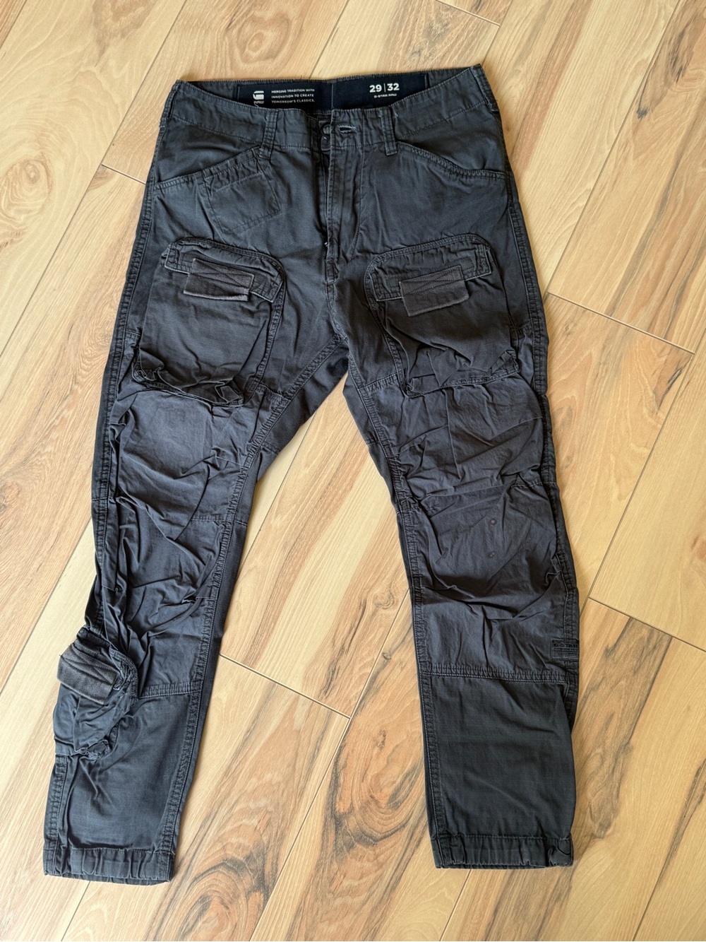 G-Star Black Cargo Pants with Utility Pockets